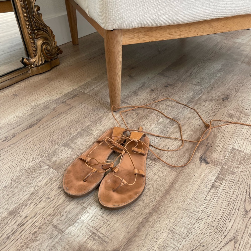 Madewell the boardwalk gladiator lace up sandals